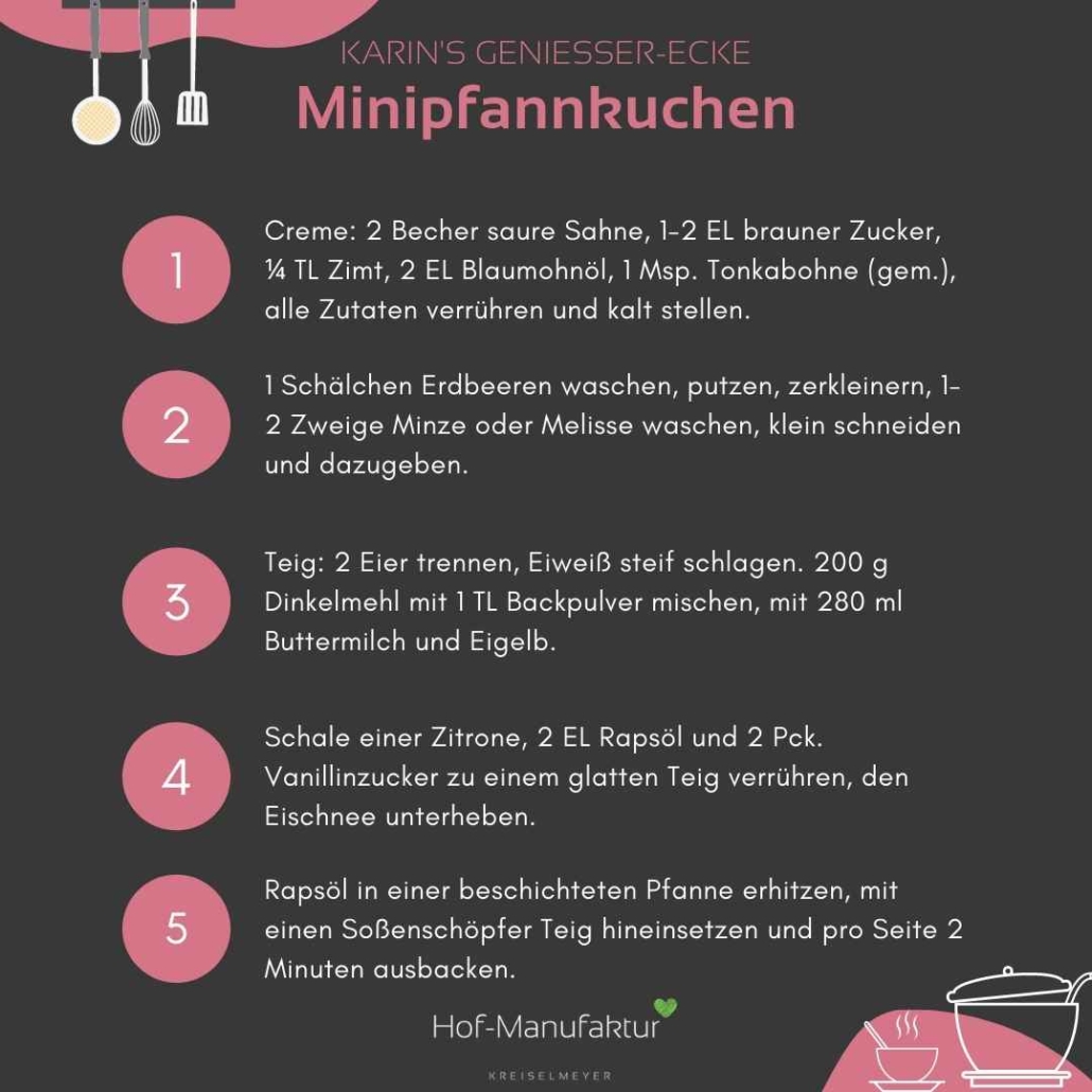 Rezept Minipfannkuchen Hof-Manufaktur Kreiselmeyer 
